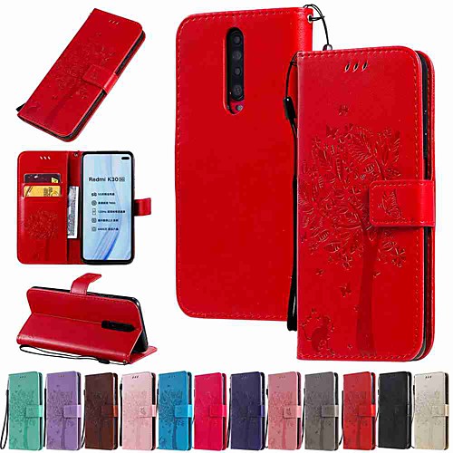 

Case For Xiaomi Redmi Note 8 Pro / Redmi Note 8 / Redmi Note 8T Wallet / Card Holder / with Stand Tree Cat Embossing PU Leather / TPU for Mi 10 / Mi CC9 Pro / Redmi 8 / Redmi K30 / Redmi 8A