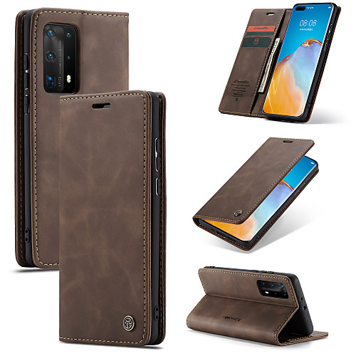 

CaseMe Retro Leather Magnetic Flip Phone Case For Huawei P40 Pro P40Lite nova 7i P30 Pro P30 Lite P20 P20 Pro Mate 30 Mate 30 Pro With Classic Wallet Card Slot Stand Phone Case Protective Cover
