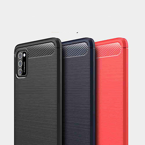 

Case For Samsung Galaxy S20 / Galaxy S20 Plus / Galaxy S20 Ultra Shockproof Back Cover Solid Colored TPU / Carbon Fiber for Galaxy A41 / A11 / A70E / A21 / A01 / A91 / A81