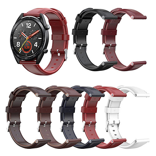 

Retro Leather Watch Band Wrist Strap For Huawei Watch GT 2 46mm /42mm / Honor Magic / Magic 2 46mm / 42mm / GT Active / Watch 2 Pro / Classic Replaceable Bracelet Wristband