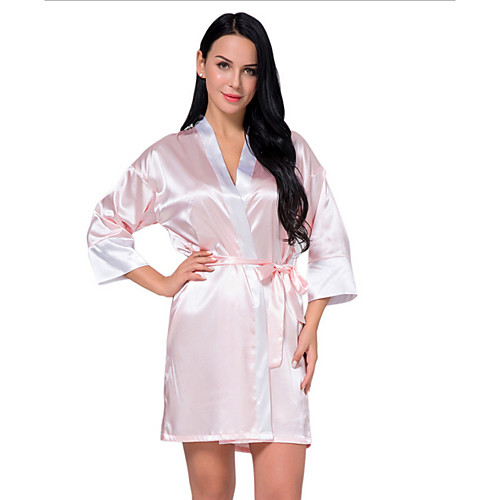 

Women's Round Neck Chemises & Gowns Pajamas Solid Colored