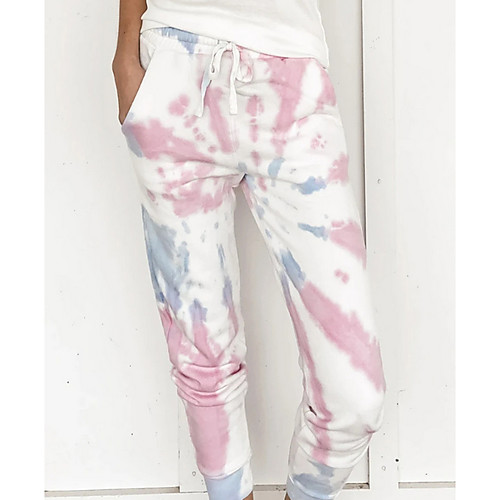 

Women's Basic Loose Chinos Pants - Print Dusty Rose S / M / L