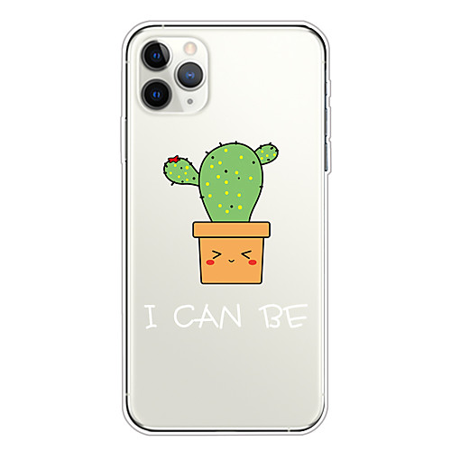 

Case For Apple iPhone 11/11 Pro/11 Pro Max/XS/XR/XS Max/8 Plus/7 Plus/6S Plus/8/7/6/6s/SE/5/5S Transparent Pattern Back Cover Cute Cactus Soft TPU