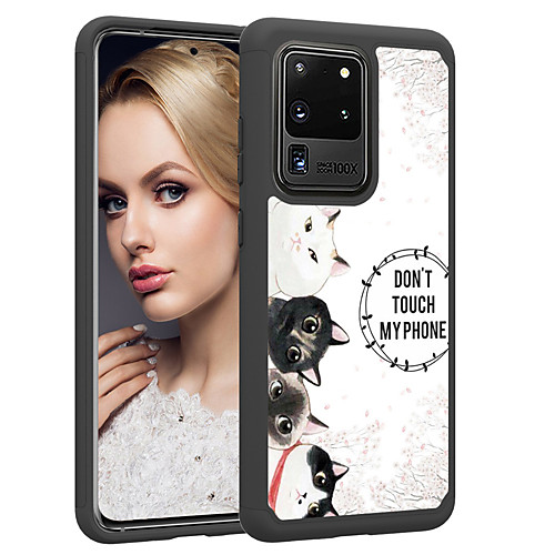 

PC TPU 2in1 Taping Colorful Pattern Cover Cartoon Cat Phone Case For Samsung Galaxy S20 S20PLUS S20Ultra S10 S10E S10P S9 S9P S8 S8P
