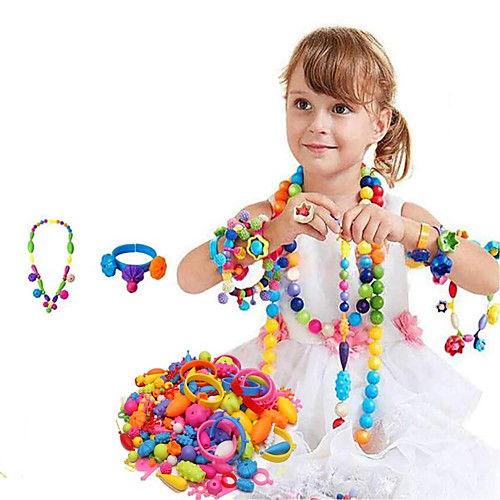 

Snap Pop Beads Jewelry Making Kit DIY Bracelets Necklace Hairband and Rings Toy Creative DIY Plastic Shell for Child's Boys and Girls