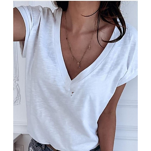 

Women's Cartoon Blouse Daily Weekend V Neck White / Yellow / Orange / Green / Gray