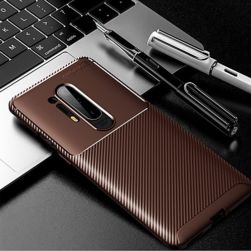 

Luxury Carbon Fiber Protection Cover Phone Case For OnePlus 8 Pro OnePlus 7 Pro One Plus 7T Pro OnePlus 6T One Plus 6 Shockproof Soft TPU Bumper Protective