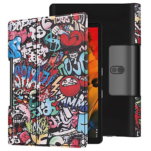 

Case For Lenovo Yoga Smart Tab YT-X705F Shockproof / with Stand / Flip Full Body Cases Graffiti PU Leather Case For Lenovo Yoga Smart Tab YT-X705F