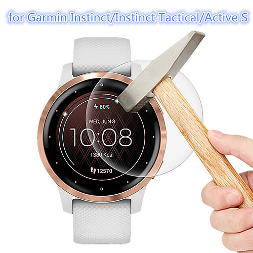 

Screen Protector for Garmin Active S /Instinct/ Instinct Tactical Tempered Glass Transparent High Definition (HD) Scratch Proof/9H Hardness
