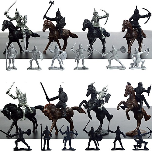 

Knight Model Toy People Horse New Design Cool Simulation Plastic 28 pcs Kids
