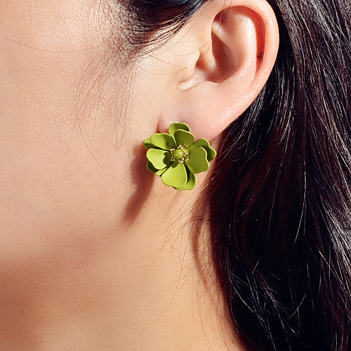 

Women's Earrings Classic Petal Punk Korean Sweet Victorian French Earrings Jewelry Green For Party Evening Prom Birthday Beach Promise 1 Pair