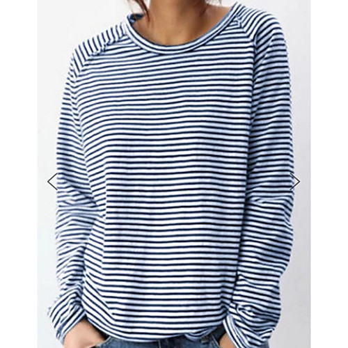 

Women's Striped T-shirt Daily Blue / Green / Gray