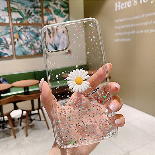 

Glitter Powder 3D Daisy Phone Case For iPhone SE 2020 / 11 / 11Pro / 11 Pro Max / X / XS / XR / XS Max / 8Plus / 8 / 7Plus / 7 / 6sPlus / 6S Soft Silicone Clear Back Cases Epoxy Cover