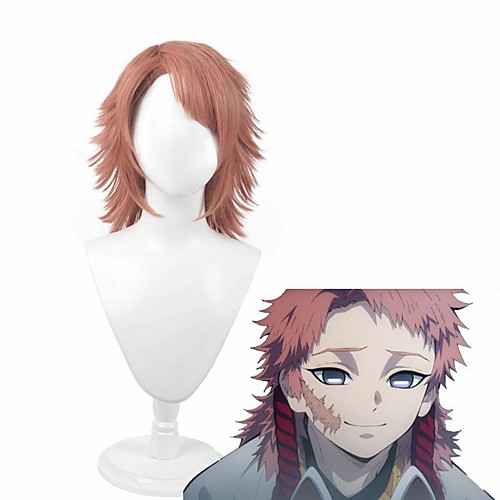 

Demon Slayer: Kimetsu no Yaiba Cosplay Cosplay Wigs Women's Men's Layered Haircut 14 inch Heat Resistant Fiber Curly Red Teen Adults' Anime Wig