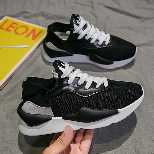 

Women's Trainers / Athletic Shoes Summer Flat Heel Round Toe Daily Mesh White / Black / Yellow