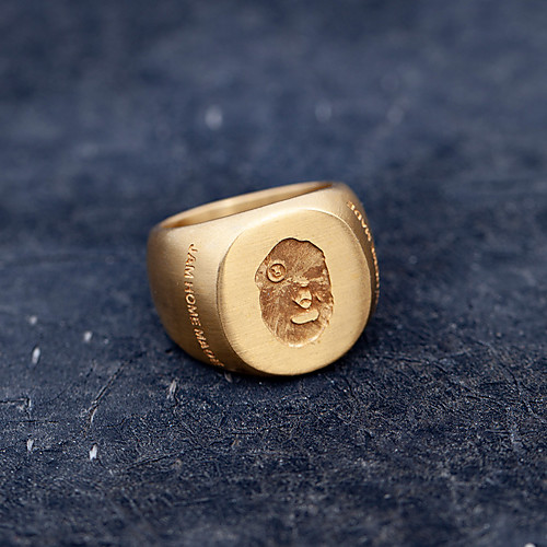 

Men's Men Women Ring 1pc Gold Stainless Steel Round Statement Unique Design Trendy Party Evening Sport Jewelry Geometrical