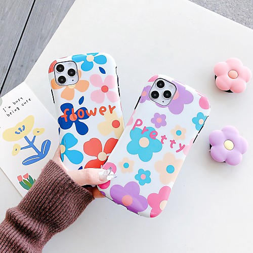 

Case For Apple iPhone 11 / iPhone 11 Pro / iPhone 11 Pro Max Shockproof / with Stand Back Cover Flower TPU