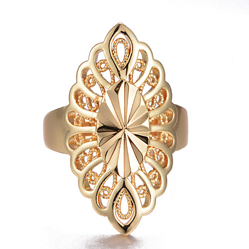 

Women's Ring Wedding Ring Belle Ring 1pc Gold Gold Plated Irregular Statement Stylish Luxury Wedding Party Evening Jewelry