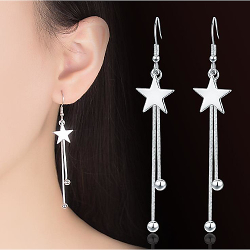 

Women's Hoop Earrings Earrings Classic Fashion Punk Trendy Romantic Sweet Cute Imitation Pearl Earrings Jewelry Silver For Gift Date Street Birthday Festival 1 Pair