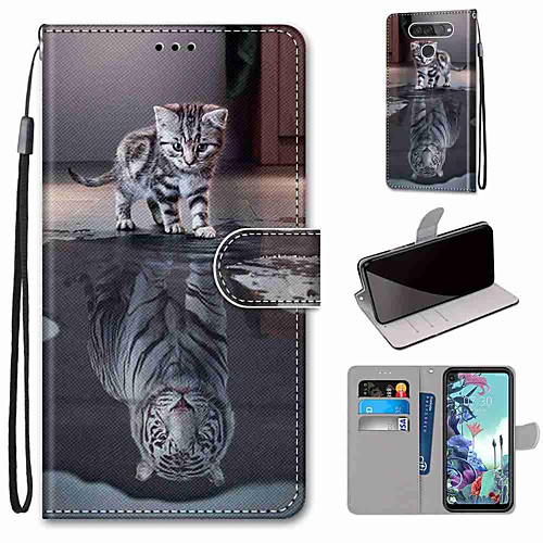 

Phone Case For LG Full Body Case Leather Wallet Card LG X Power LG V50 LG Stylo 4 LG Stylo 5 LG Q6 LG K40 LG G7 LG G8 LG Q60 LG K50 Wallet Card Holder with Stand PU Leather TPU