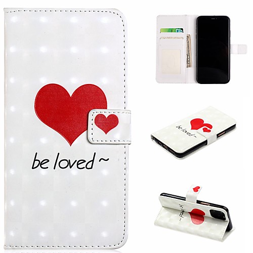 

Case For Apple iPhone 11 / iPhone 11 Pro / iPhone 11 Pro Max Wallet / Card Holder / with Stand Full Body Cases Love PU Leather / TPU for iPhone SE (2020) / 8 / 8 Plus / X / XS / XR / Xs Max