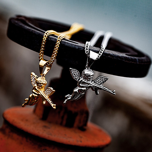 

Men's Necklace Statement Unique Design Trendy Fashion Titanium Steel Gold Silver 55 cm Necklace Jewelry 1pc For Party Evening Street Festival