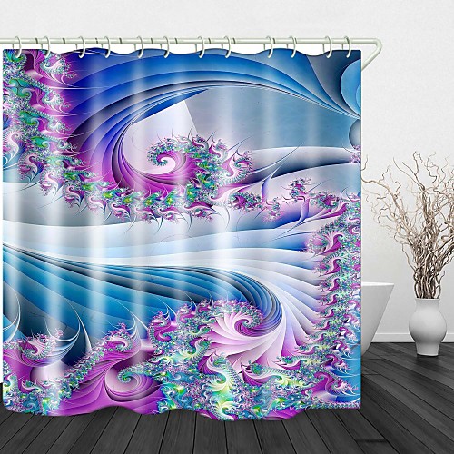 

Bathroom Shower Curtains & Hooks Rainbow Neoclassical Polyester Waterproof 72 Inch