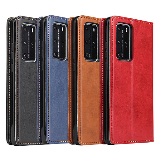 

Case For Huawei nova 5 pro / Mate 30 / Mate 30 Pro Card Holder / Shockproof / Dustproof Full Body Cases Solid Colored PU Leather / TPU