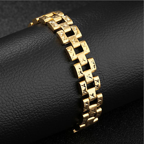 

Chain Bracelet Classic Flower Fashion 18K Gold Plated Bracelet Jewelry Gold For Anniversary Party Evening / Titanium Steel