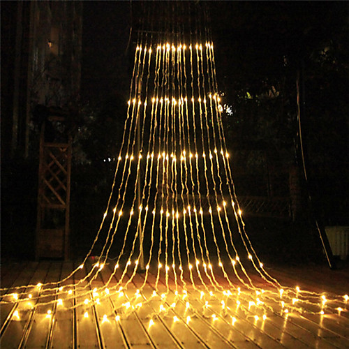 

1pcs Waterproof 3x3m LED Waterfall String Lights Outdoor String Lights Holiday Curtain Icicle Light Wedding Christimas Party Decor Lights Garland