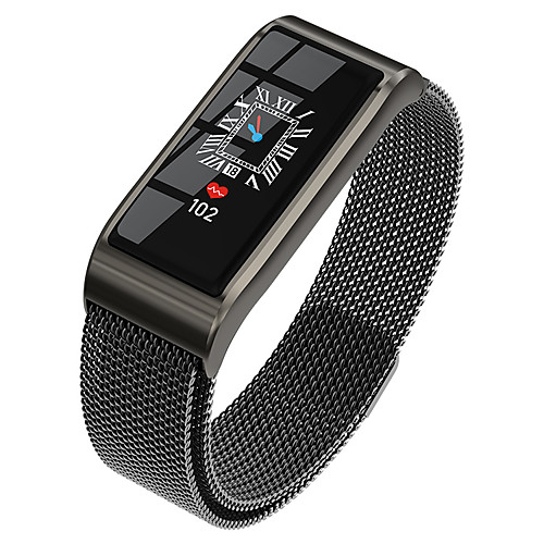 

B56 Color Screen 3D Dynamic Interface All-Day Heart Rate Blood Pressure Monitor Multi-Sports Mode Smart Bracelet Watch Black Steel