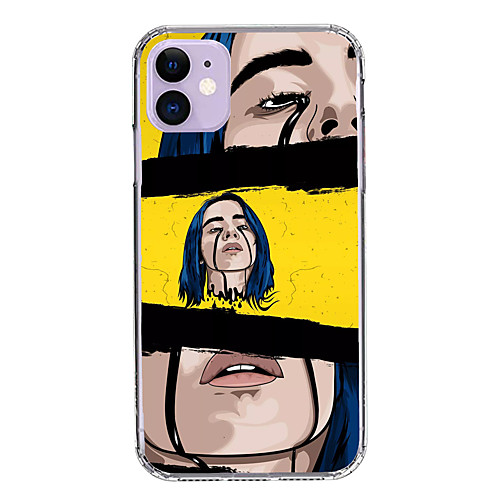 

Case For Apple iPhone 11/11 Pro/11 Pro Max/XS/XR/XS Max/8 Plus/7 Plus/8/7/6/6s Transparent Pattern Fall Proof Back Cover Billie Eilish Soft PCTPU