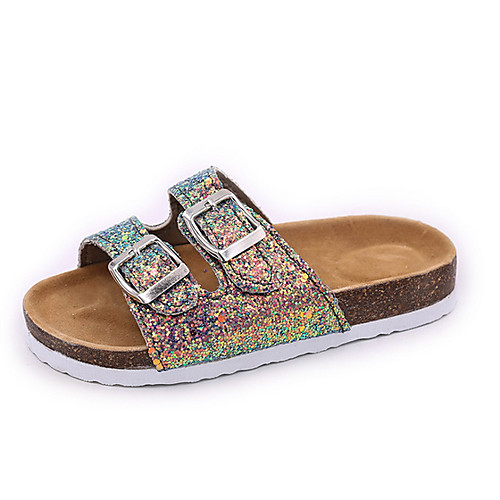 

Women's Sandals Flat Sandal Summer Flat Heel Open Toe Daily PU Black / Pink / Green