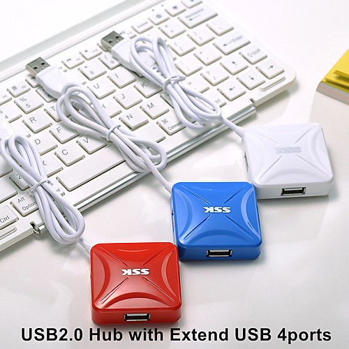 

SSK SHU027 USB2.0 Hub with Extend USB 4ports 60mm cable for laptop desktop play and play support hot swapping