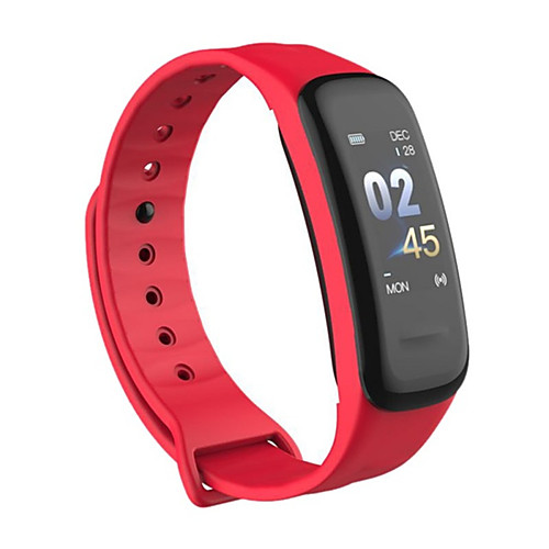 

C1plus Unisex Smart Wristbands Android iOS Bluetooth Heart Rate Monitor Blood Pressure Measurement Sports Calories Burned Long Standby Stopwatch Pedometer Call Reminder Sleep Tracker Sedentary