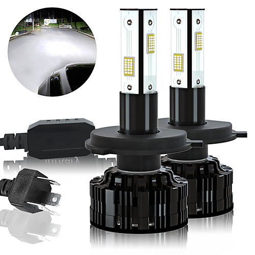 

2pcs Super Bright V5-1860 H4 H13 9004 9007 8000lm 6500K LED Headlight Bulb Kit for Universal Car