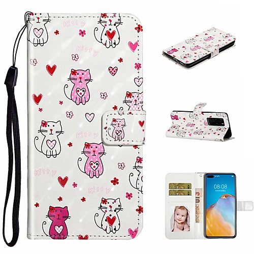 

Case For Huawei P40 / Huawei P40 Pro / Huawei P40 Lite Wallet / Card Holder / with Stand Full Body Cases Multi-cat PU Leather / TPU for Huawei PSMART 2019 / Honor 10 Lite