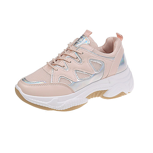 

Women's Trainers / Athletic Shoes 2020 Spring & Summer / Fall & Winter Flat Heel Round Toe Sporty Casual Daily Outdoor Glow in the Dark Solid Colored Mesh Booties / Ankle Boots Running Shoes