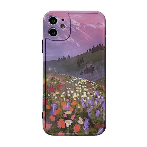 

Case For Apple iphone 11/pro11proMax/x/XS/XR/XSMax/8p/8/7P/7/SE(2020)Cover TPUScenery Flower soft shell iphone case set