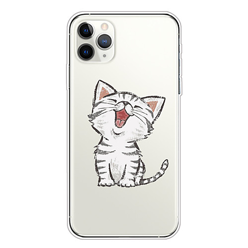 

Case For Apple iPhone 11/11 Pro/11 Pro Max/XS/XR/XS Max/8 Plus/7 Plus/6S Plus/8/7/6/6s/SE/5/5S Transparent Pattern Back Cover Cute Cat Soft TPU