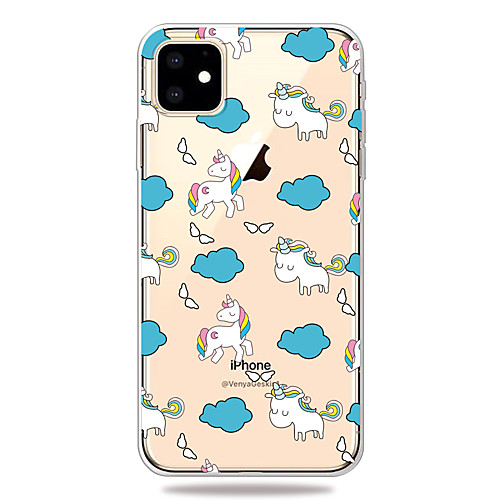 

Case For Apple iPhone 11/11 Pro/11 Pro Max/XS/XR/XS Max/8 Plus/7 Plus/6S Plus/8/7/6/6s/SE/5/5S Transparent Pattern Back Cover Mini Unicorn Soft TPU