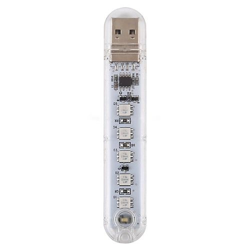 

5V Colorful 5LEDs USB LED Light Portable Small Night Light with Switch