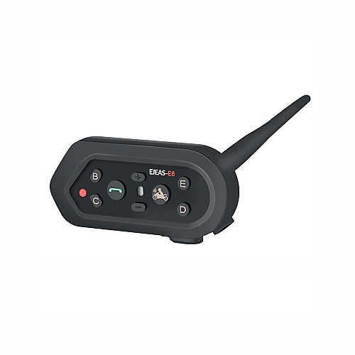 

E6-1200 1 cut 5 motorcycle bike riding Bluetooth intercom / 3.0 Bluetooth / two people real-time intercom / standby 200 hours / farthest intercom distance 1200m