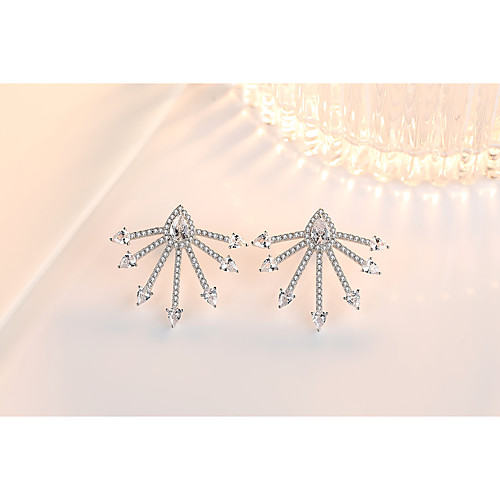 

Women's Cubic Zirconia Stud Earrings Earrings Classic Fashion Leaf Punk Trendy Romantic Sweet Cute Imitation Pearl Earrings Jewelry Silver For Gift Date Street Birthday Festival 1 Pair
