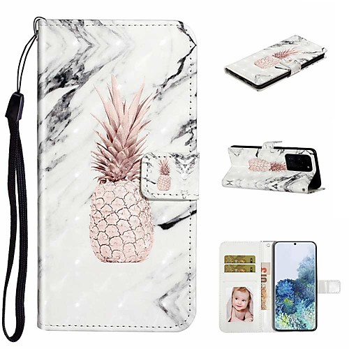 

Case For Samsung Galaxy S20 / Galaxy S20 Plus / Galaxy S20 Ultra Wallet / Card Holder / with Stand Full Body Cases Pineapple Marble PU Leather / TPU for Galaxy A51 / A71 / A80 / A70 / A50 / A30S / A20