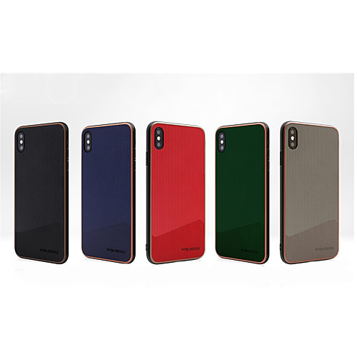 

Case For Apple iPhone7/8/7P/8P/X/XS/XR/XS Max/11/11Pro/11Pro Max/SE 2020 Shockproof Back Cover Solid Colored PU Leather / TPU / Plastic