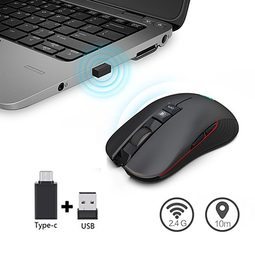 

USB Wireless 2.4G Optical Gaming Mouse 4 Adjustable DPI Levels color luminous mouse gaming Mice