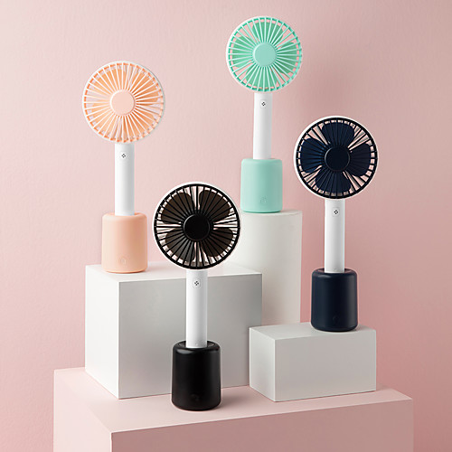 

Mini Handheld Fan Portable Rechargeable Battery Operated Cooling Desktop with Base 3 Modes for Home Office Travel Outdoor