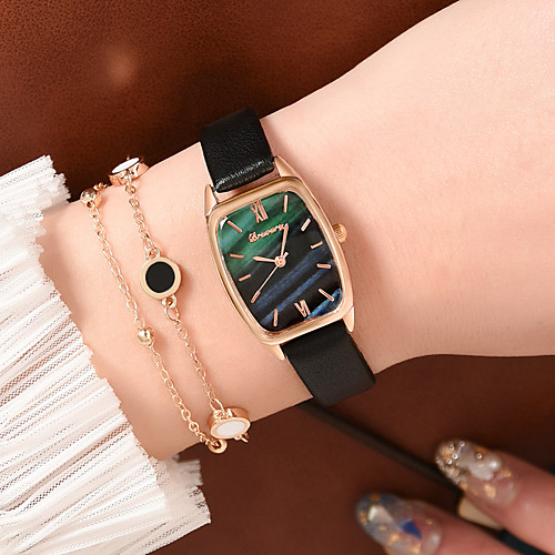 

Ladies Quartz Watches Elegant Fashion White Blue Brown PU Leather Chinese Quartz White / Black White Black New Design Casual Watch 1 set Analog One Year Battery Life