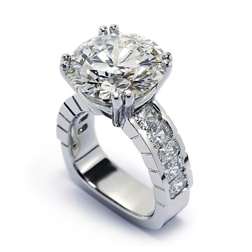

Women's Ring Belle Ring AAA Cubic Zirconia 1pc White Copper Silver-Plated Irregular Statement Luxury Party Evening Gift Jewelry Geometrical Wearable